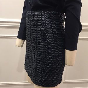 GUESS mini skirt - pleather pattern navy blue size Small.